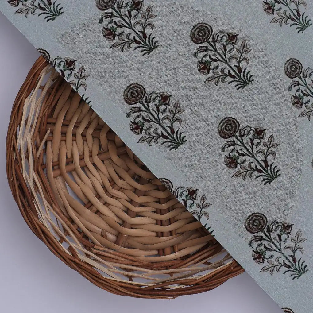 Seamless Indian Mughal Motif Flower Digital Printed Fabric - Pure Cotton – pco 0 ma0120 108 seamless indian mughal motif flower digital printed fabric pure cotton 2