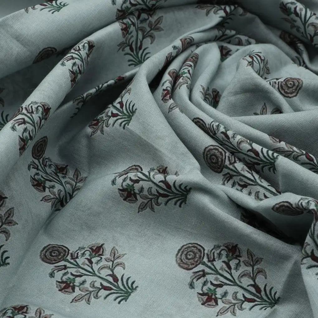 Seamless Indian Mughal Motif Flower Digital Printed Fabric - Pure Cotton – pco 0 ma0120 108 seamless indian mughal motif flower digital printed fabric pure cotton 3