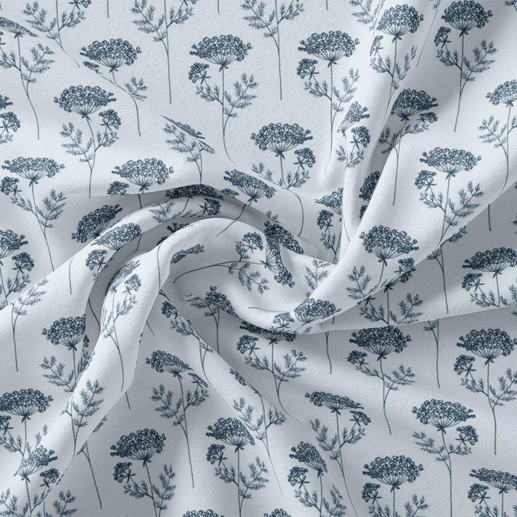 Winter Icy Flower Digital Printed Fabric - Pure Cotton - FAB VOGUE Studio®