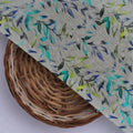 Green And Bluish Leaves Motif Digital Printed Fabric  - Pure Cotton – pco 0 ma013650 108 green and bluish leaves motif digital printed fabric pure cotton 2