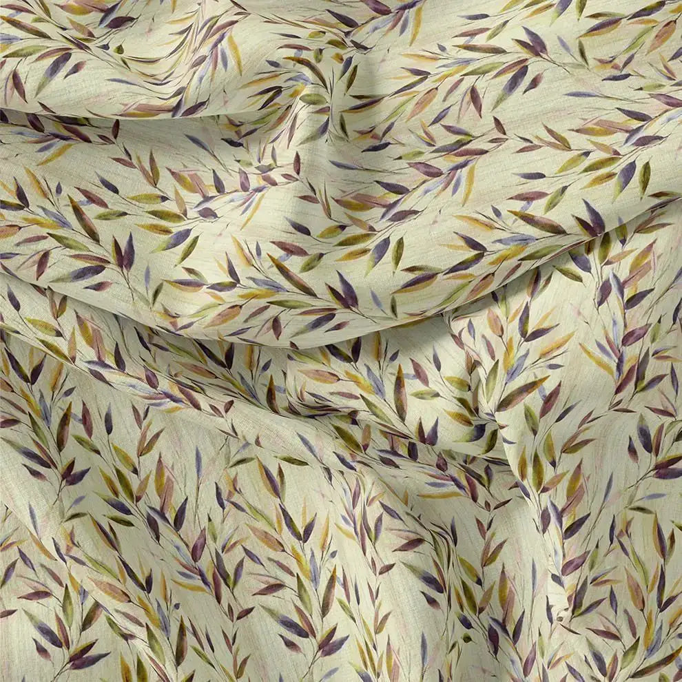 Painted Leaves Allover Digital Printed Fabric  - Pure Cotton – pco 0 ma013670 108 painted leaves allover digital printed fabric pure cotton 1