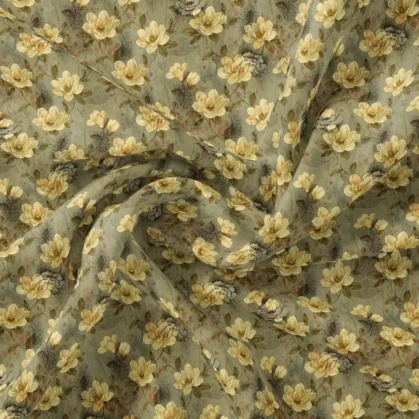 Green Gray Pure Cotton Printed Fabric Material – pco 0 ma014022 108 green gray pure cotton printed fabric material 1