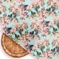 Cyan Flower Pure Cotton Printed Fabric Material – pco 0 ma014474 108 cyan flower pure cotton printed fabric material 3