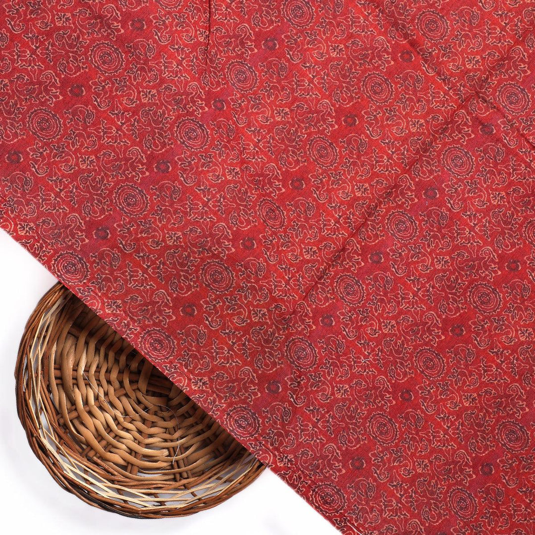 Innovative Birds Brown Colour Digital Printed Fabric - Cotton - FAB VOGUE Studio®