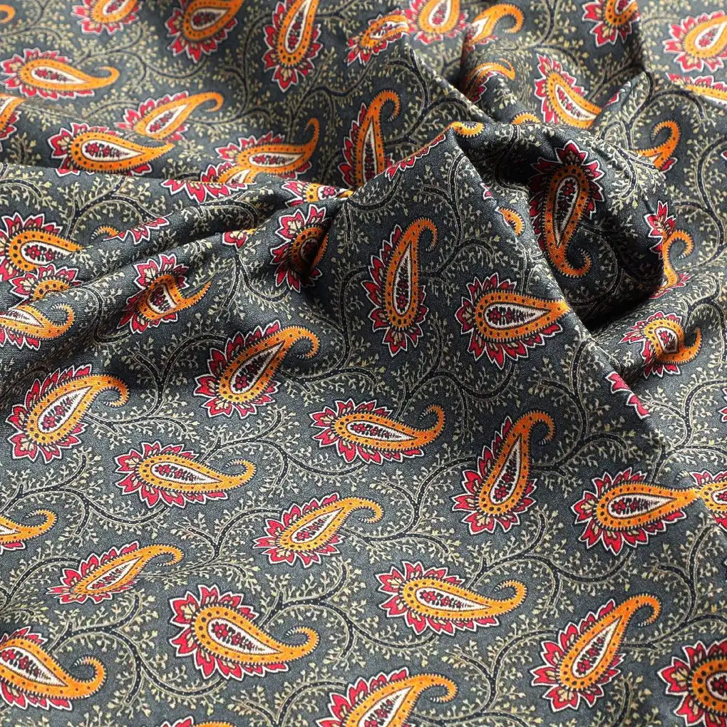 Red Paisley Pure Cotton Printed Fabric Material – pco 0 ma015041 108 red paisley pure cotton printed fabric material 3