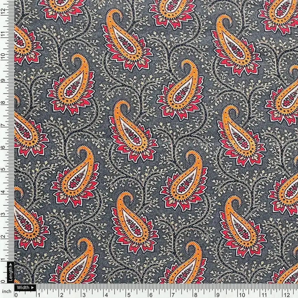 Red Paisley Pure Cotton Printed Fabric Material – pco 0 ma015041 108 red paisley pure cotton printed fabric material 4