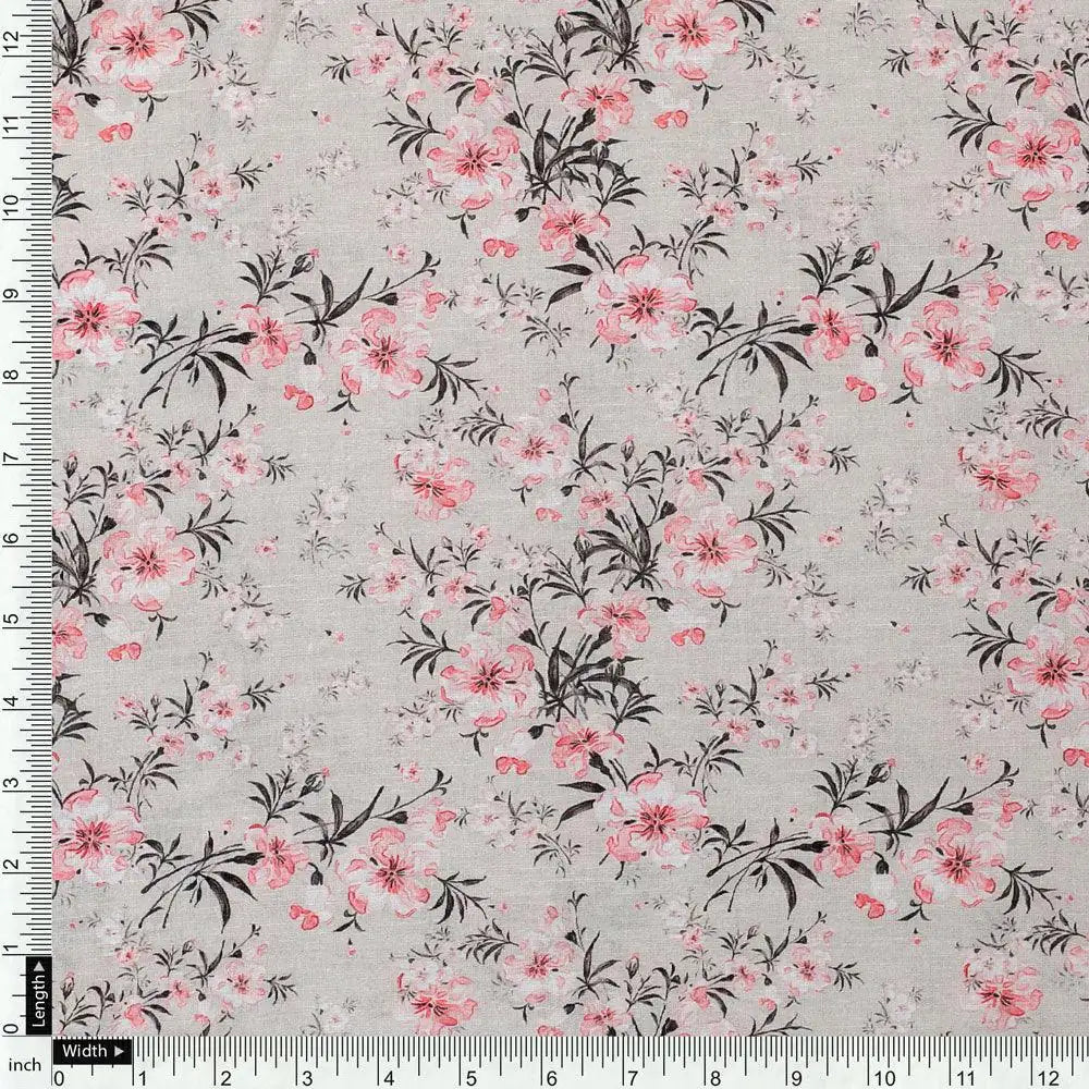 Watercolour Iris Flower With Green Leaves Digital Printed Fabric - Pure Cotton – pco 0 ma015589 108 watercolour iris flower with green leaves digital printed fabric pure cotton 4