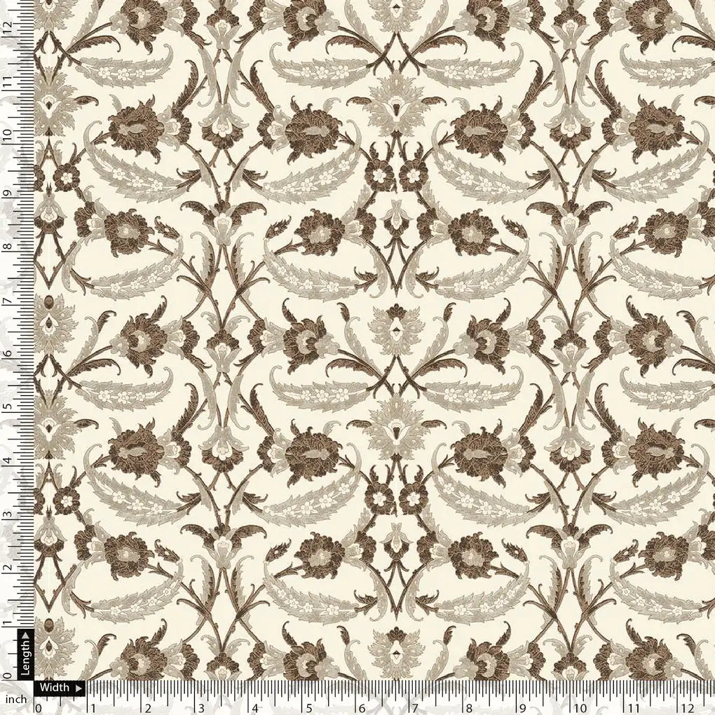 Brown Toile de jouy Pure Cotton Printed Fabric Material – pco 0 ma01576 108 brown toile de jouy pure cotton printed fabric material 5