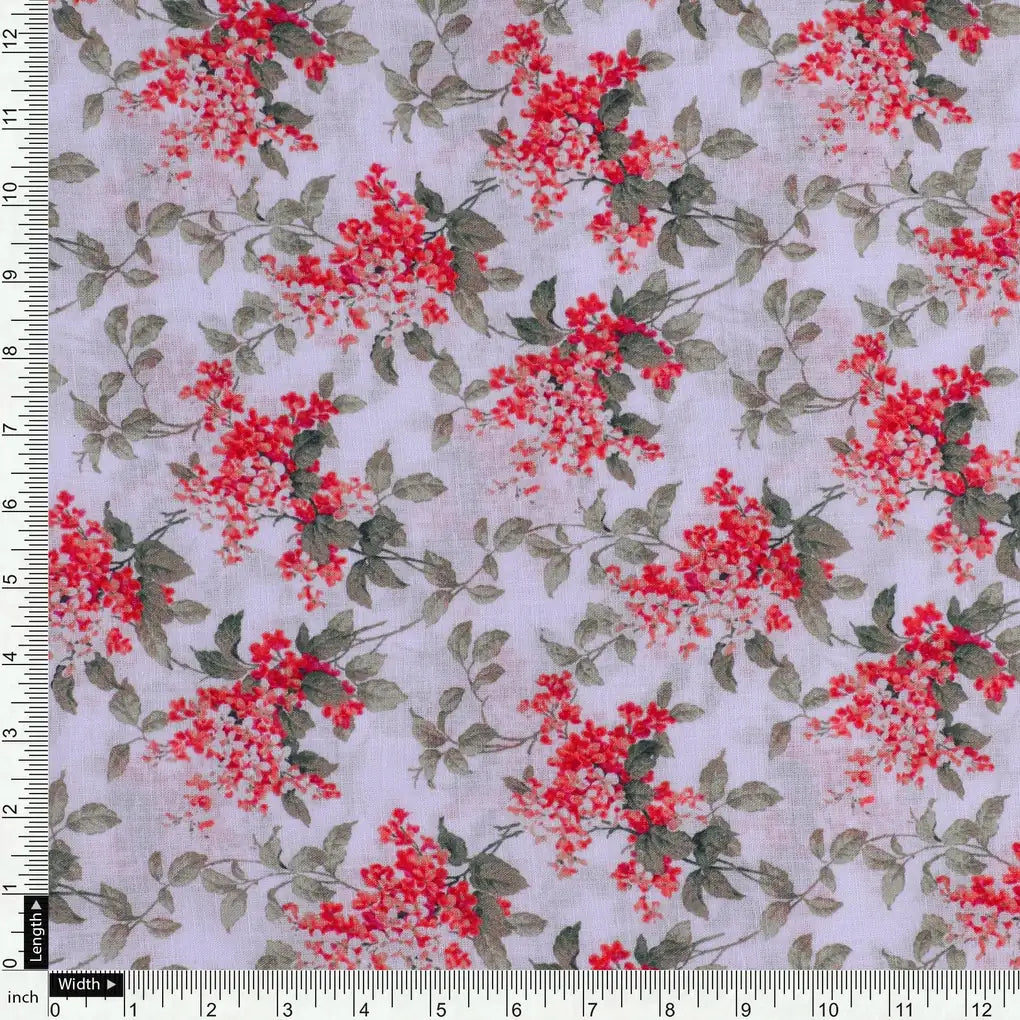 Tiny Daffodil Flower With Birch Leaves Digital Printed Fabric - Cotton – pco 0 ma016202 108 tiny daffodil flower with birch leaves digital printed fabric cotton 4