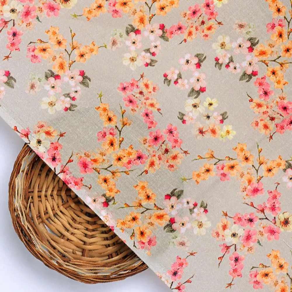 Beautiful Ditsy Gold Sand With Pot Pourri Colour Digital Printed Fabric - Cotton – pco 0 ma017741 108 beautiful ditsy gold sand with pot pourri colour digital printed fabric cotton 3