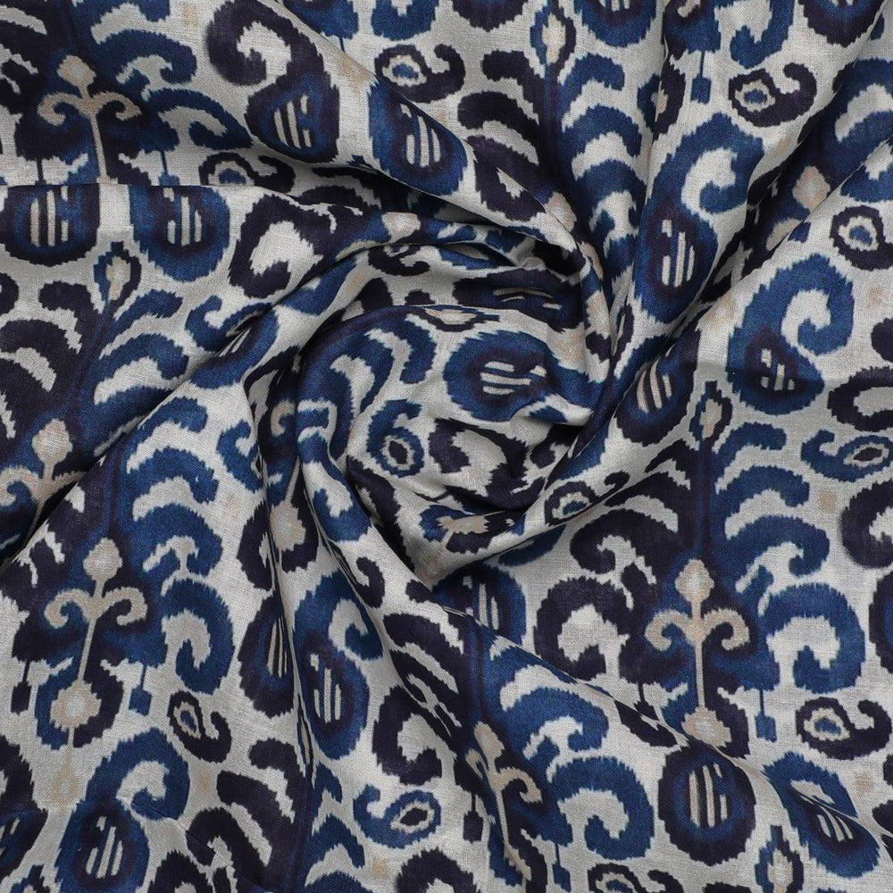 Decorative Paisley Seamless Repeat Digital Printed Fabric - Cotton - FAB VOGUE Studio®