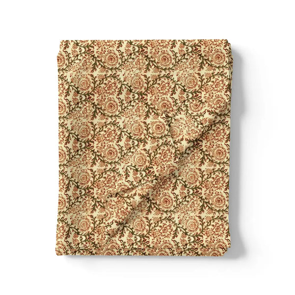 Golden Festive Pure Cotton Printed Fabric Material – pco 0 ma02071 108 golden festive pure cotton printed fabric material 2 - alternate view