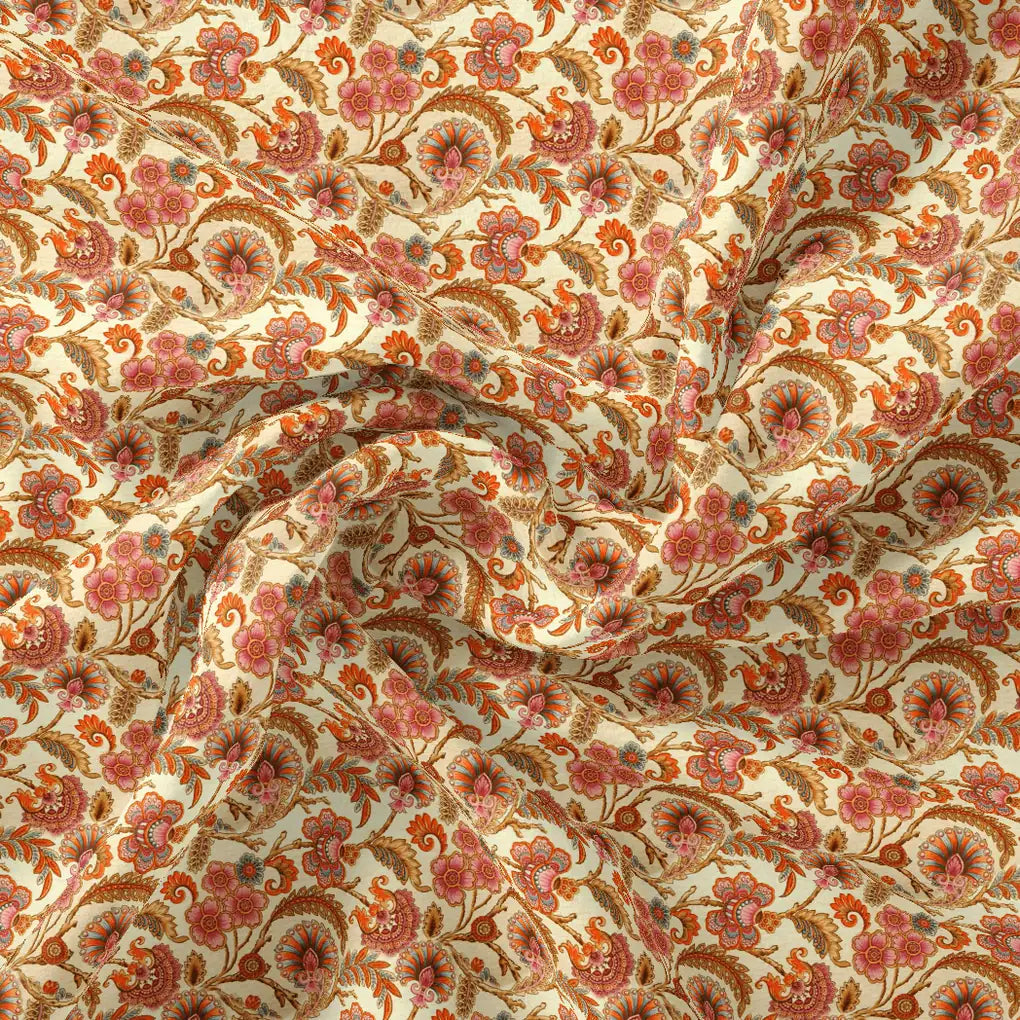 Cream Acanthus Pure Cotton Printed Fabric Material – pco 0 ma02297 108 cream acanthus pure cotton printed fabric material 1