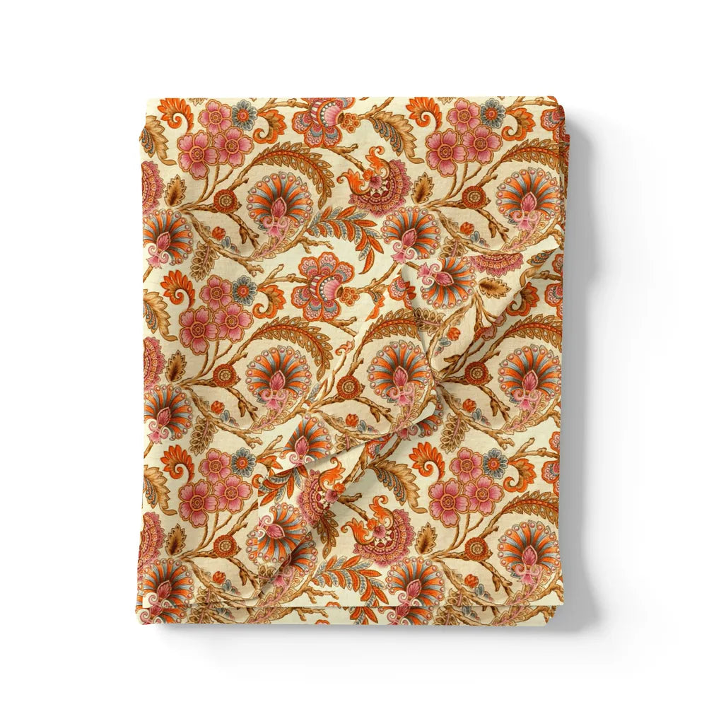 Cream Acanthus Pure Cotton Printed Fabric Material – pco 0 ma02297 108 cream acanthus pure cotton printed fabric material 3