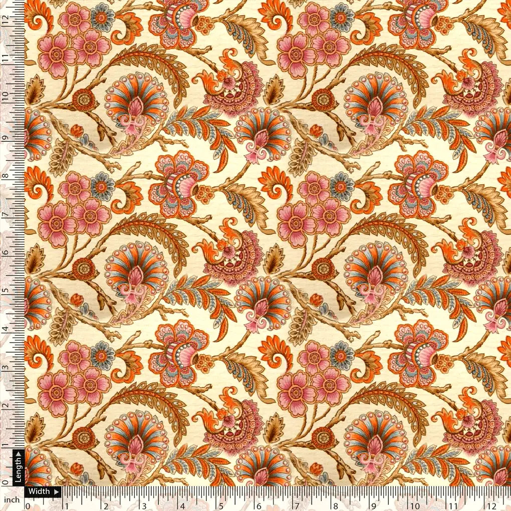 Cream Acanthus Pure Cotton Printed Fabric Material – pco 0 ma02297 108 cream acanthus pure cotton printed fabric material 5