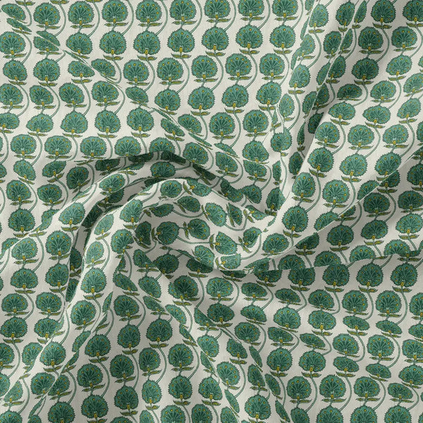 Decorative Palmate Divergent Green Pista Leaves Digital Printed Fabric - Pure Cotton – pco 0 ma0275 108 decorative palmate divergent green pista leaves digital printed fabric pure cotton 1