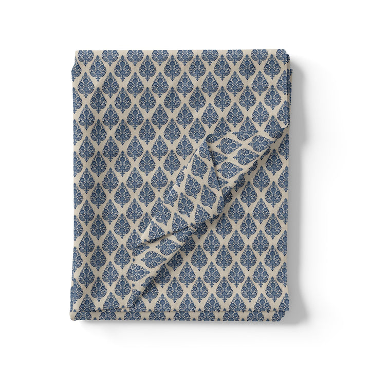 Decorative Repeat Leaves Digital Printed Fabric - Pure Cotton - FAB VOGUE Studio®