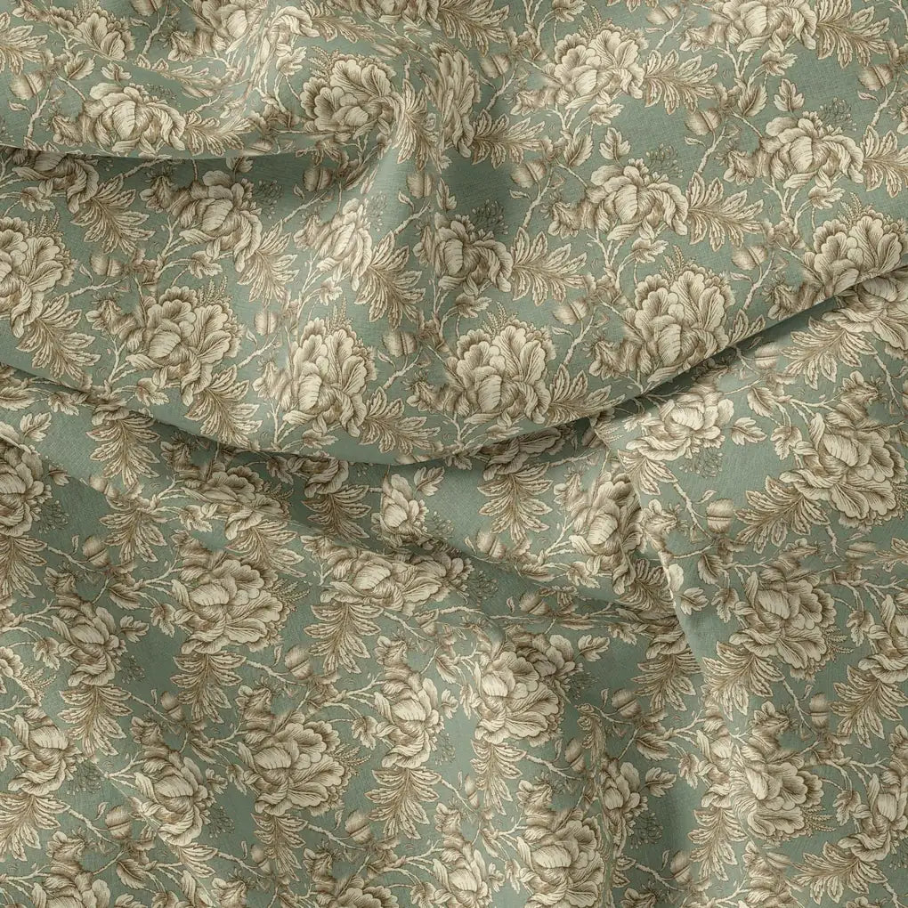 Golden Damask Leaves and Flower Digital Printed Fabric - Pure Cotton – pco 0 ma02911 108 golden damask leaves and flower digital printed fabric pure cotton 4