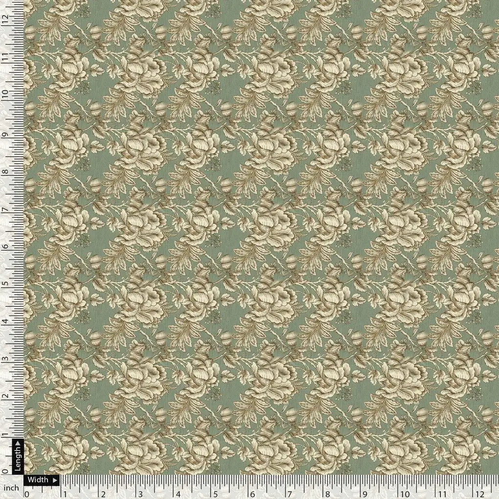 Golden Damask Leaves and Flower Digital Printed Fabric - Pure Cotton – pco 0 ma02911 108 golden damask leaves and flower digital printed fabric pure cotton 5