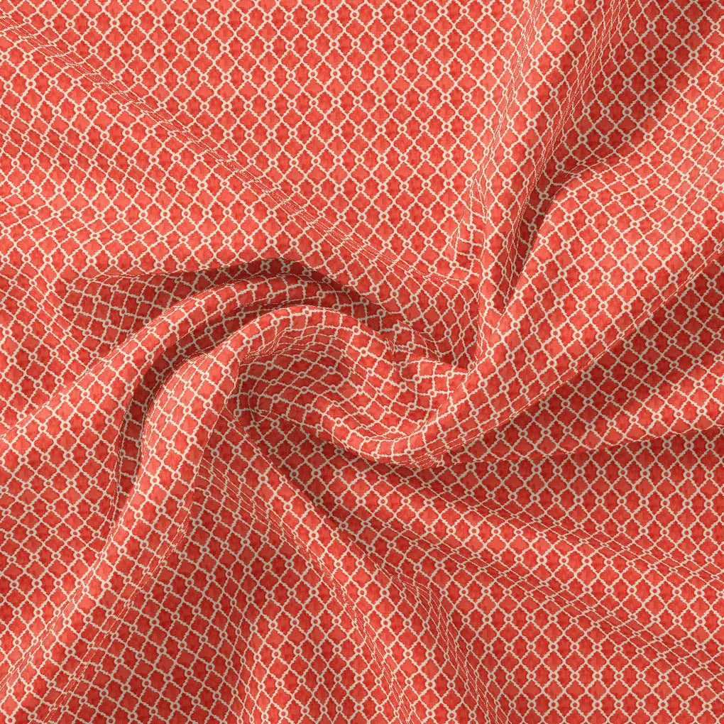 Orange Repeat Rhombus Lattice Digital Printed Fabric - Pure Cotton – pco 0 ma0293 108 orange repeat rhombus lattice digital printed fabric pure cotton 1