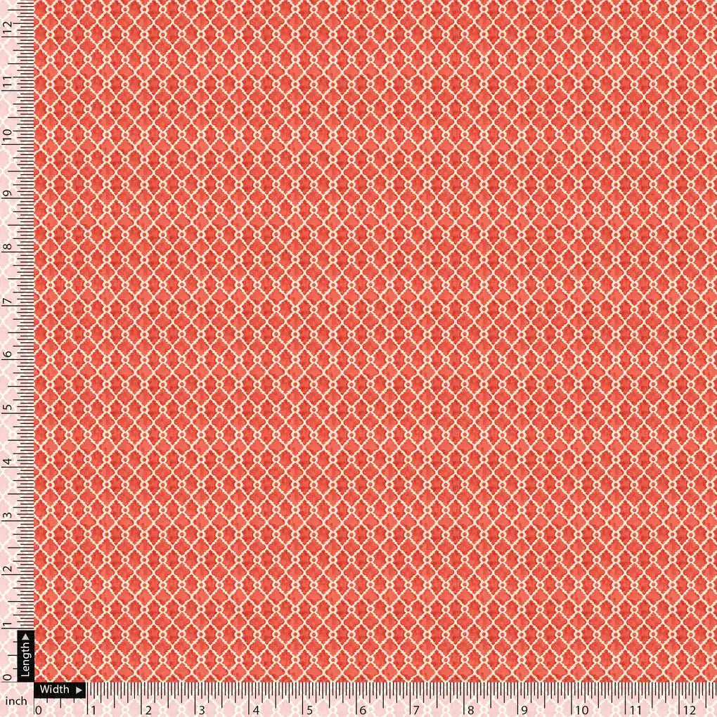 Orange Repeat Rhombus Lattice Digital Printed Fabric - Pure Cotton – pco 0 ma0293 108 orange repeat rhombus lattice digital printed fabric pure cotton 5