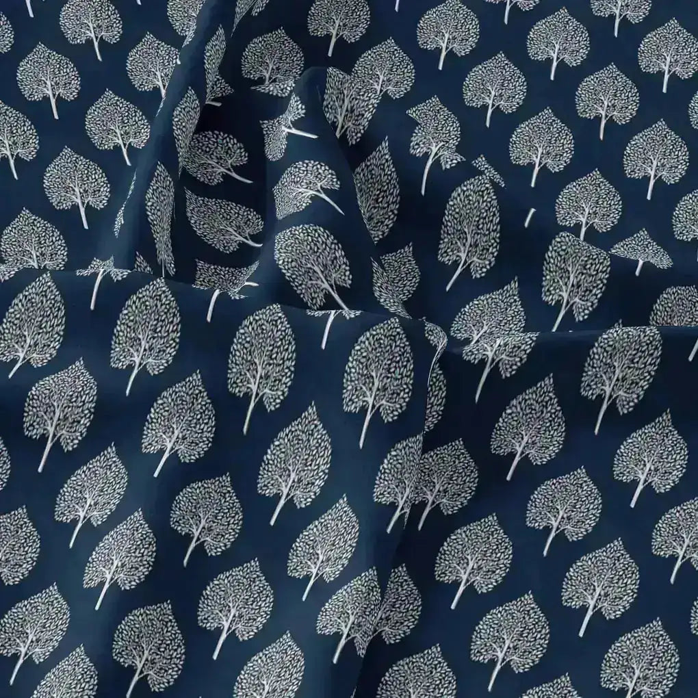 Stylized Mepal Leaf Motif Digital Printed Fabric - Pure Cotton – pco 0 ma02999 108 stylized mepal leaf motif digital printed fabric pure cotton 3