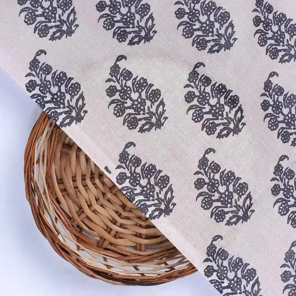 Block Print Motif Digital Printed Fabric - Pure Cotton – pco 0 ma03105p4 108 block print motif digital printed fabric pure cotton 2 - alternate view