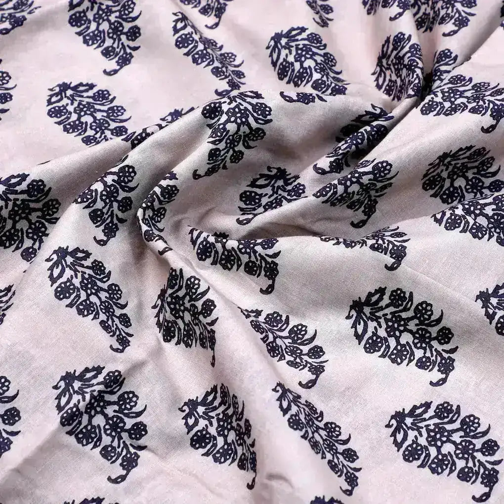 Block Print Motif Digital Printed Fabric - Pure Cotton – pco 0 ma03105p4 108 block print motif digital printed fabric pure cotton 3