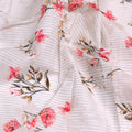 Pink Botanical Flower With Leaves Digital Printed Fabric - Pure Cotton – pco 0 ma06481 108 pink botanical flower with leaves digital printed fabric pure cotton 3