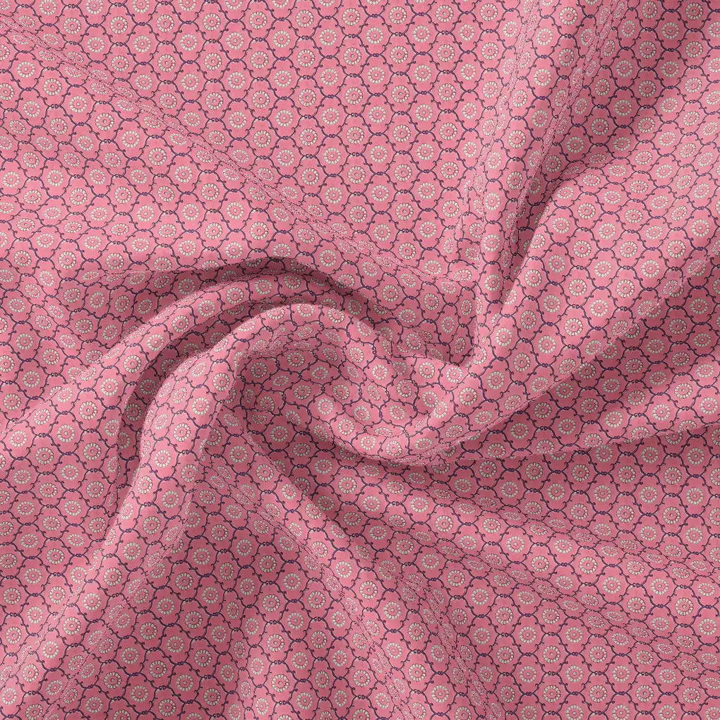 Hot Pink Summer Quatrefoil Digital Printed Fabric - Pure Cotton – pco 0 ma0698 108 hot pink summer quatrefoil digital printed fabric pure cotton 1