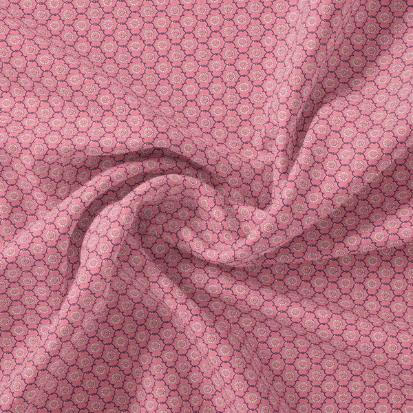 Hot Pink Summer Quatrefoil Digital Printed Fabric - Pure Cotton – pco 0 ma0698 108 hot pink summer quatrefoil digital printed fabric pure cotton 1