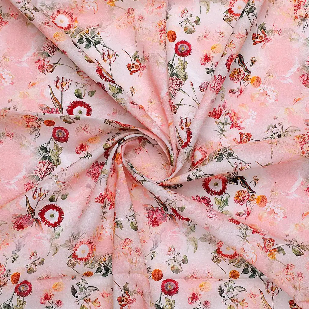 Multicolour Sunflower With Green Leaves Digital Printed Fabric - Pure Cotton – pco 0 ma08599top 108 multicolour sunflower with green leaves digital printed fabric pure cotton 1