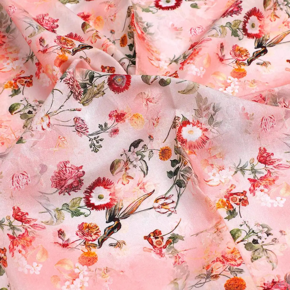 Multicolour Sunflower With Green Leaves Digital Printed Fabric - Pure Cotton – pco 0 ma08599top 108 multicolour sunflower with green leaves digital printed fabric pure cotton 3