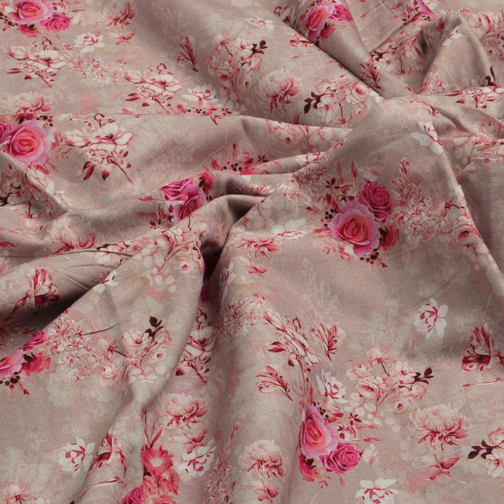 Tiny Roses Of Seamless Pattern Digital Printed Fabric - Cotton - FAB VOGUE Studio®