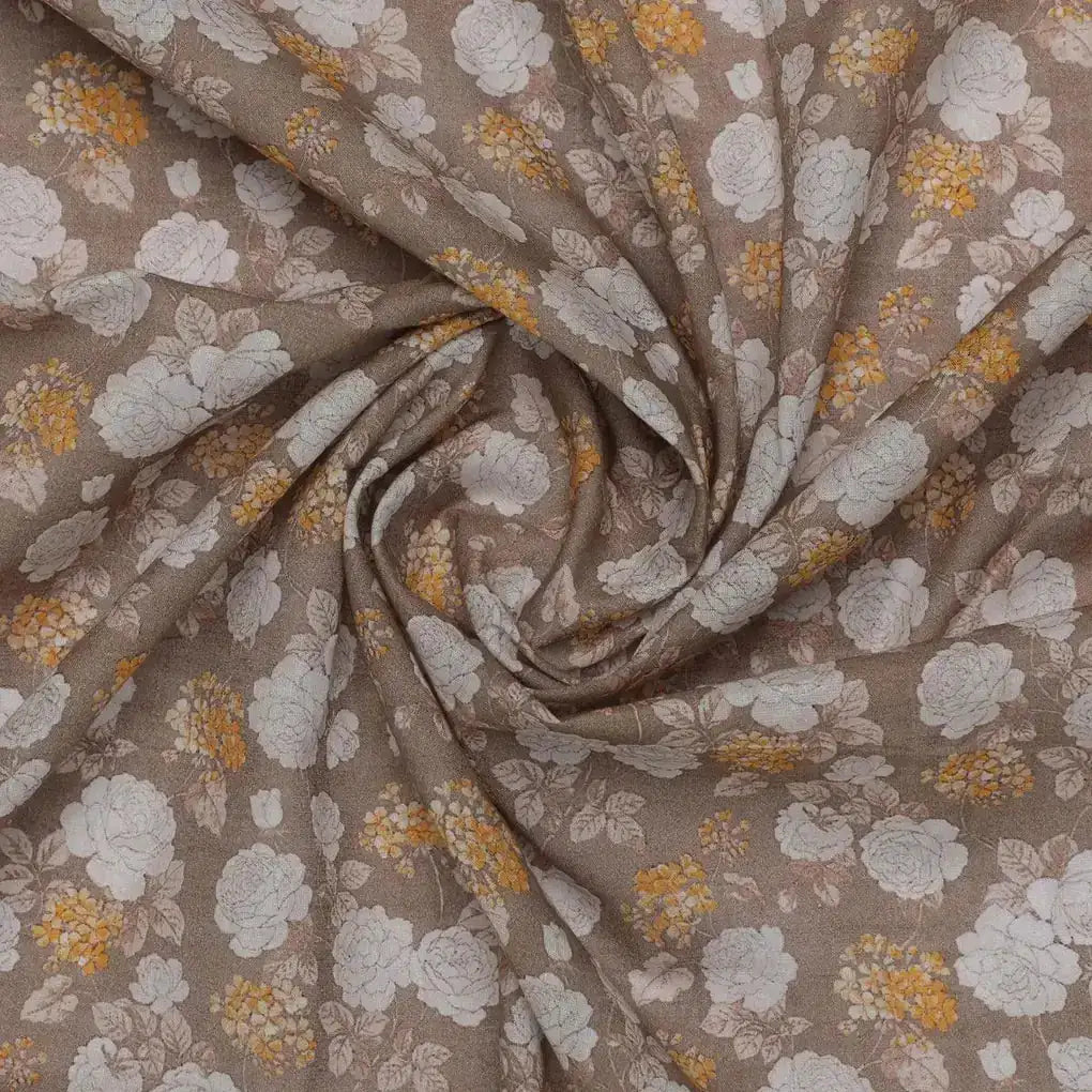 Beautiful Floral Vine Over Brown Base Digital Printed Fabric – pco 0 ma09110 108 beautiful floral vine over brown base digital printed fabric 1