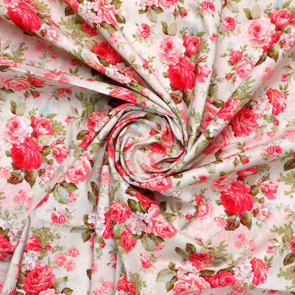 Multicolor Pure Cotton Digital Printed Fabric Unstitched