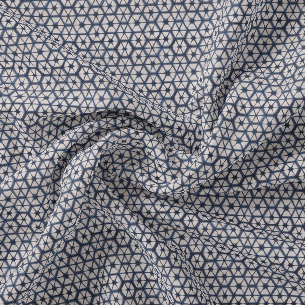 Creative Morden Abstract Hexagon Digital Printed Fabric - Cotton - FAB VOGUE Studio®
