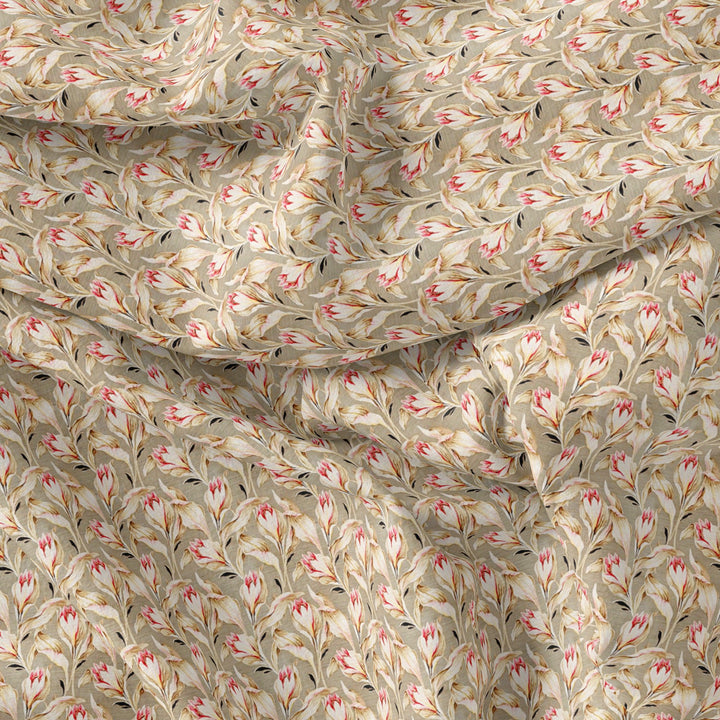 Seamless Roses Blossom Digital Printed Fabric - Cotton - FAB VOGUE Studio®