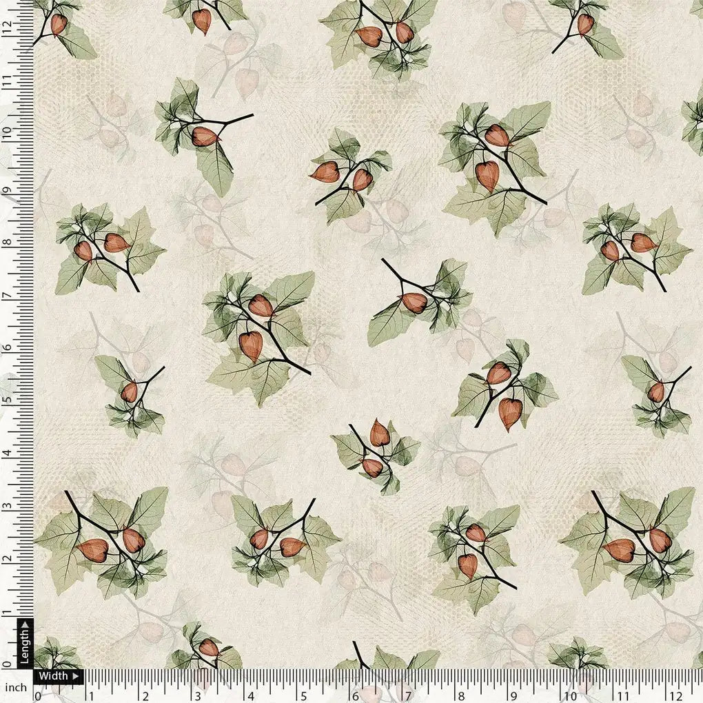 Colico Bunch Green With Orange Seads Digital Printed Fabric - Pure Cotton – pco 0 ta 06264 108 colico bunch green with orange seads digital printed fabric pure cotton 4
