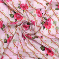 Autumnal Red Roses With Leaves Digital Printed Fabric - Pure Cotton – pco 0 ta 06478 108 autumnal red roses with leaves digital printed fabric pure cotton 1