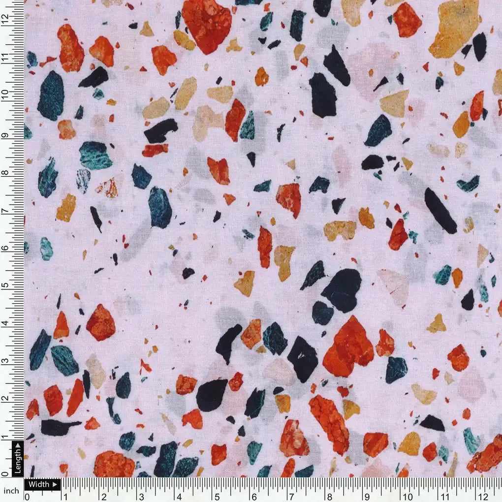 White Galay Stones Digital Printed Fabric - Pure Cotton – pco 0 ta0063 108 white galay stones digital printed fabric pure cotton 4