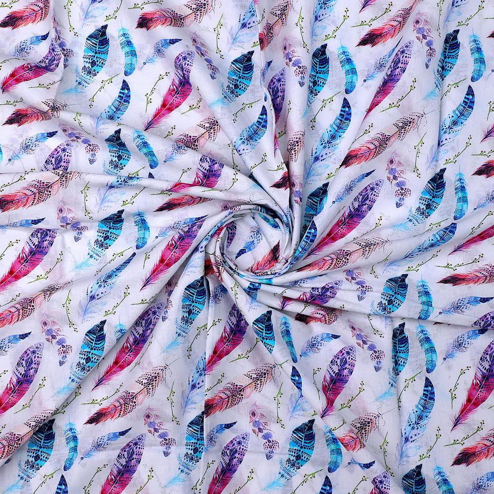 Feathers Digital Printed Fabric - FAB VOGUE Studio®