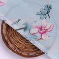 Blue Floral Digital Printed Fabric - Pure Cotton – pco 0 ta05260blue 108 blue floral digital printed fabric pure cotton 2