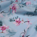 Blue Floral Digital Printed Fabric - Pure Cotton – pco 0 ta05260blue 108 blue floral digital printed fabric pure cotton 3