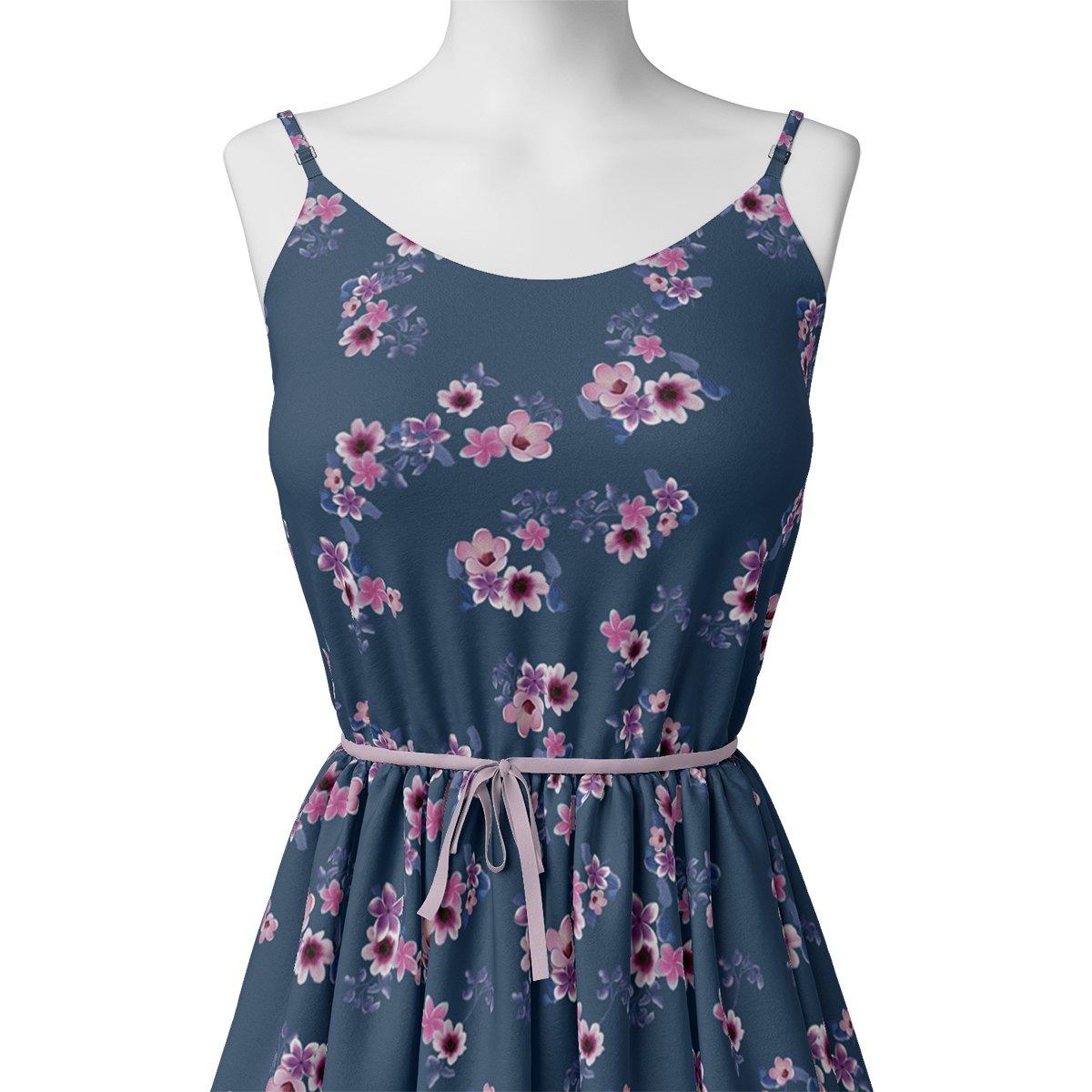 Pinkish Flowers With Neavy Blue Digital Printed Fabric - Pure Cotton – pco 0 ta05602 108 pinkish flowers with neavy blue digital printed fabric pure cotton 2