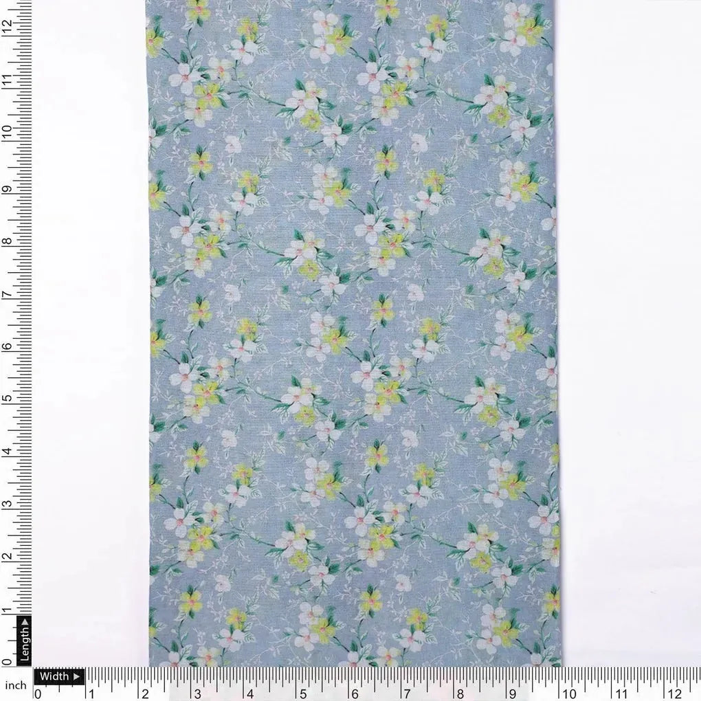 Beautiful White Jasmine Valley Flower Digital Printed Fabric - Pure Cotton – pco 0 ta05677 108 beautiful white jasmine valley flower digital printed fabric pure cotton 4