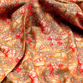 Decorative Leaves With Chiku Brown Digital Printed Fabric - Pure Cotton – pco 0 ta05682 108 decorative leaves with chiku brown digital printed fabric pure cotton 3