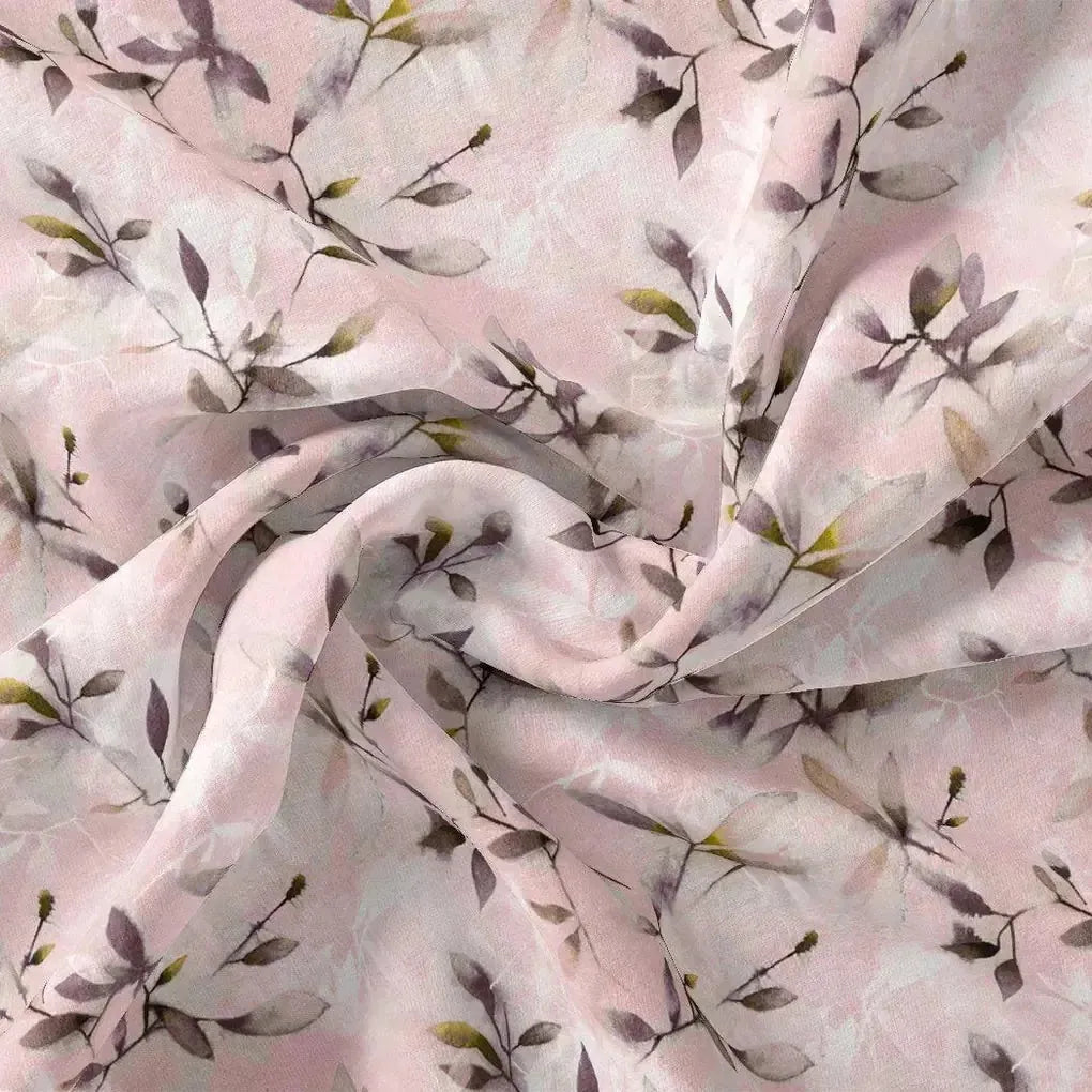 Pinkish Thin And Light Leaves Digital Printed Fabric - Pure Cotton – pco 0 ta05861p3 108 pinkish thin and light leaves digital printed fabric pure cotton 1