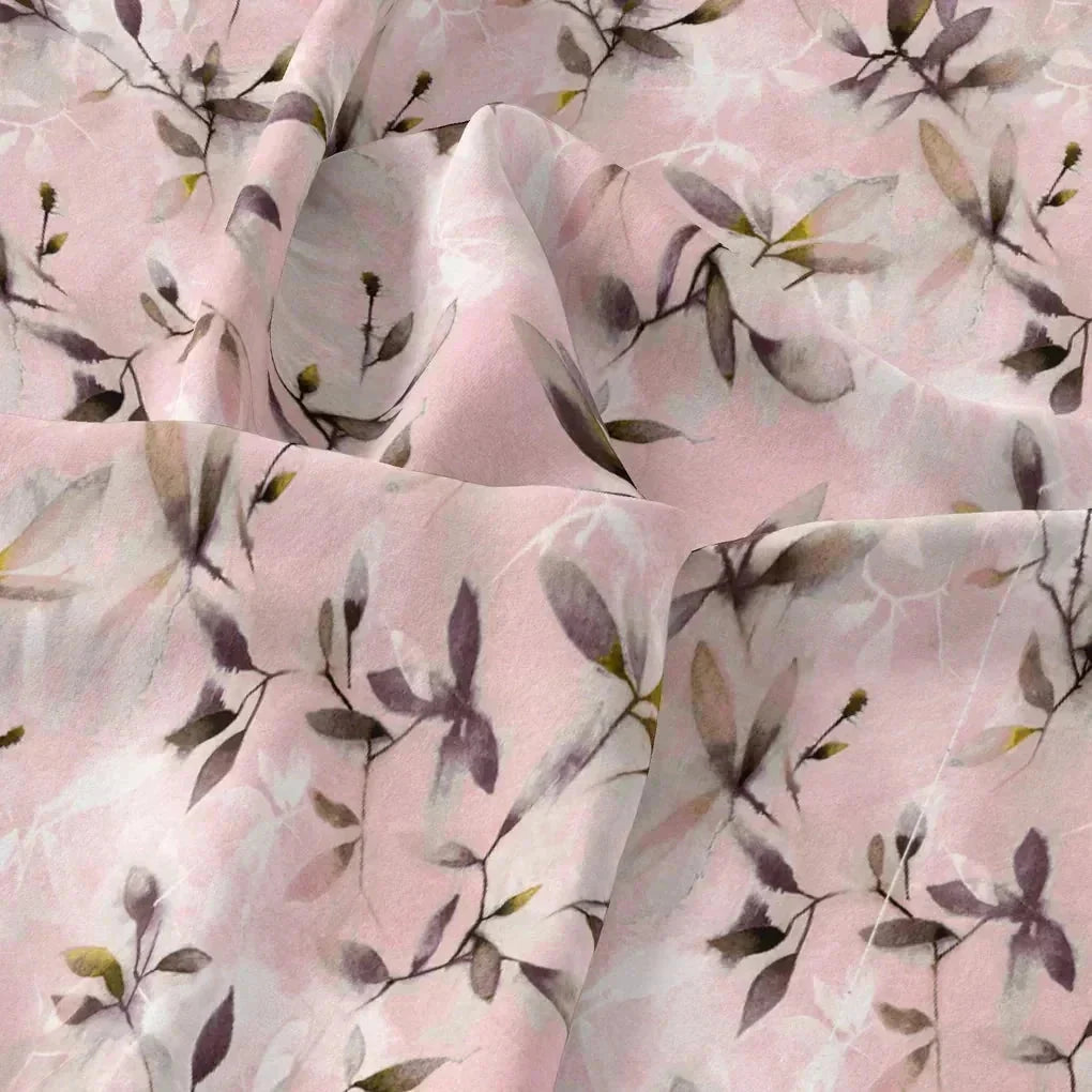 Pinkish Thin And Light Leaves Digital Printed Fabric - Pure Cotton – pco 0 ta05861p3 108 pinkish thin and light leaves digital printed fabric pure cotton 3