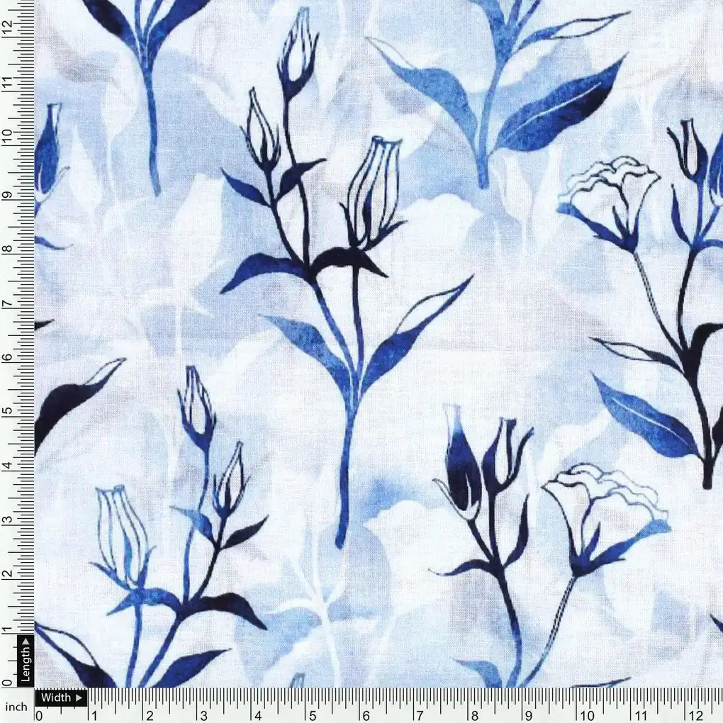 Attractive Blue Bud Water Paint Shadow Digital Printed Fabric - Cotton – pco 0 ta05926 108 attractive blue bud water paint shadow digital printed fabric cotton 4